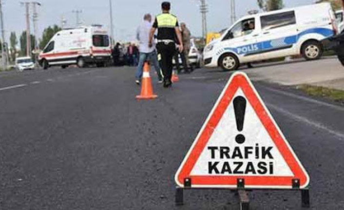 Refüje çarpan otomobil takla attı