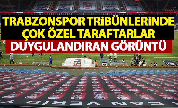 Trabzonspor tribünlerinde çok özel taraftarlar