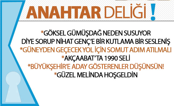 Anahtar Deliği 29.06.2020 Nihat Genç’in Yazısına Göksel Gümüşdağ’dan Yanıt Yok, Akçaabat’ta Yatırımlar Sürüyor