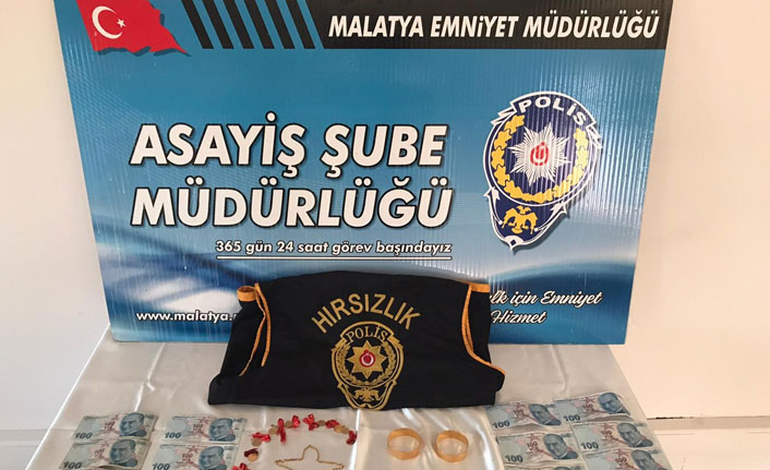 Altın ve para çalan hırsız yakalandı