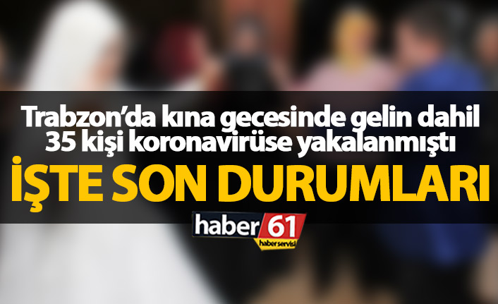 Trabzon'da kına gecesinde 35 kişiye koronavirüs bulaşmıştı işte son durum