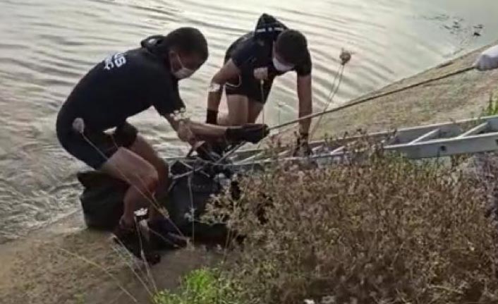 Köpeği kurtarmak isterken boğuldu