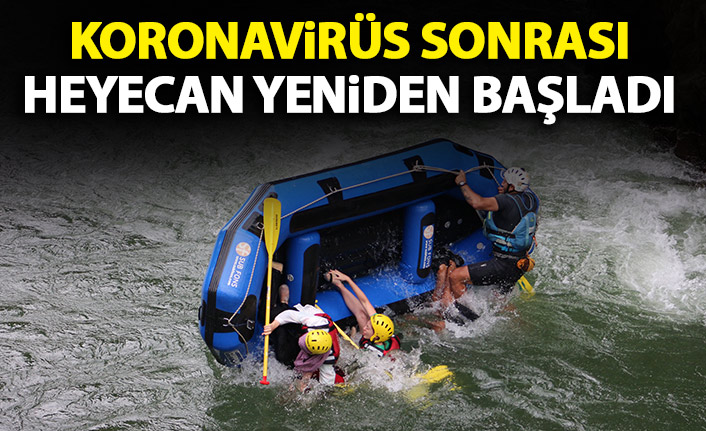 Fırtına Deresi’nde geciken rafting sezonu adrenalinle açıldı