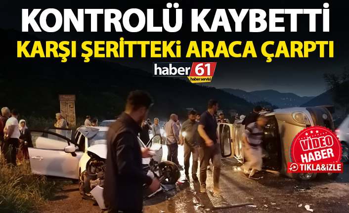 Kontrolü kaybetti karşı yoldaki araca çarptı! Faciadan dönüldü