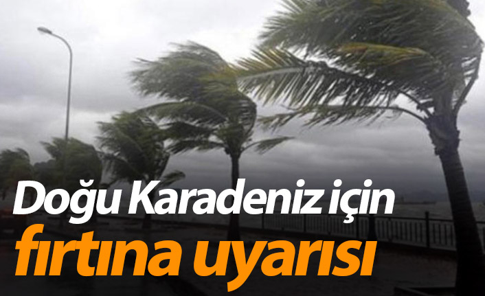 Doğu Karadeniz için fırtına uyarısı: Akşam saatlerinde etkisini gösterecek