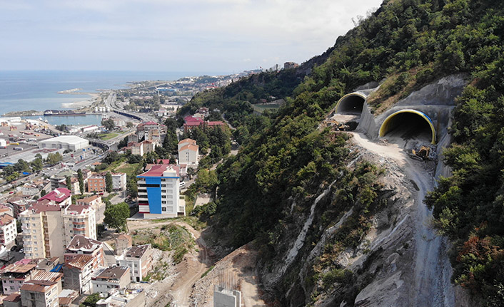 Trabzon'da Boztepe tünelinde kazı çalışması tamamlandı. 2 Eylül 2020