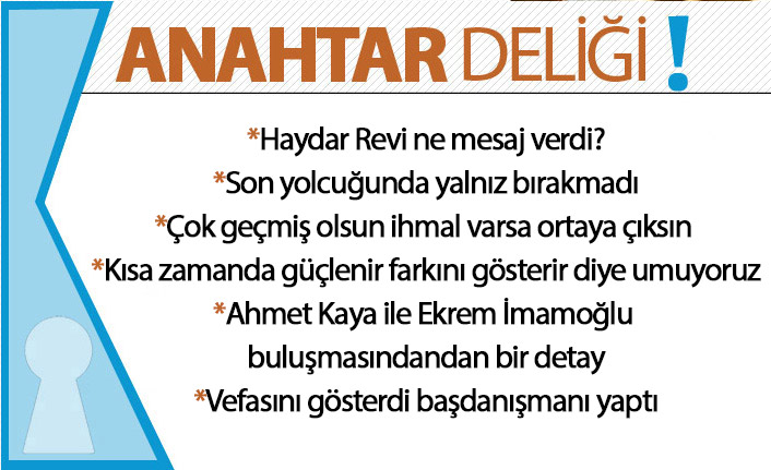 Anahtar Deliği 03.0.92020 Haydar Revi’den kongre öncesi net mesaj: “Ben buradayım”