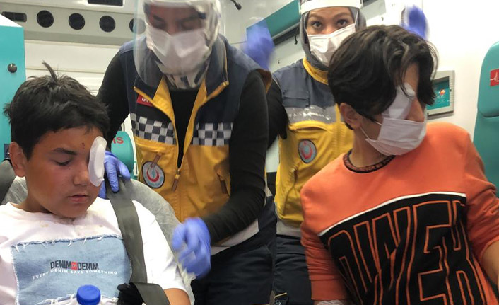 Torpilden yaralanan çocuklar helikopterle hastaneye kaldırıldı