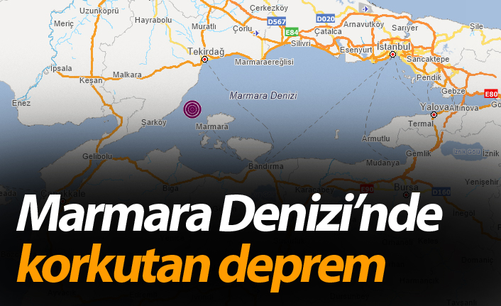 Marmara Denizinde 4,1 büyüklüğünde deprem