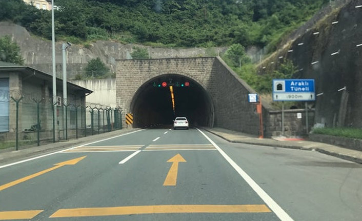 Araklı tünelinde bakım-onarım çalışması 15.09.2020