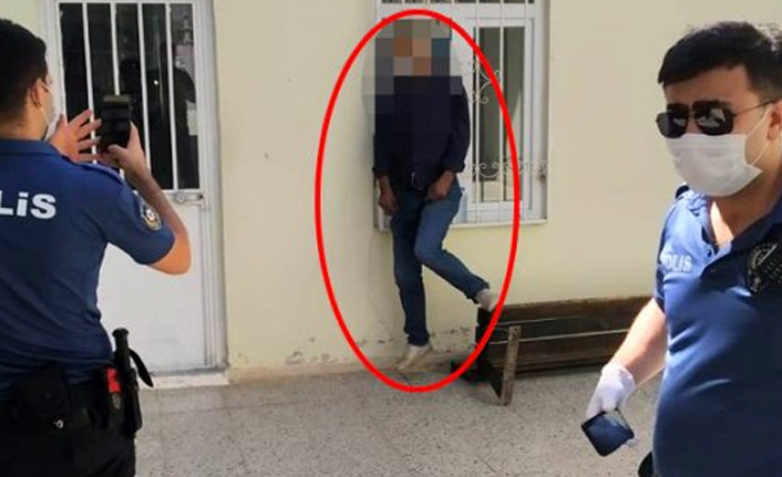 Cami avlusunda asılmış ceset bulundu