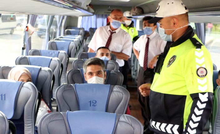 HES'i yok sayan otobüslere ceza kesildi