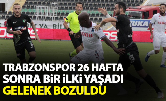 Trabzonspor’dan 26 hafta sonra bir ilk