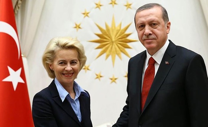 Cumhurbaşkanı Erdoğan, AB Komisyonu Başkanı von der Leyen ile görüştü