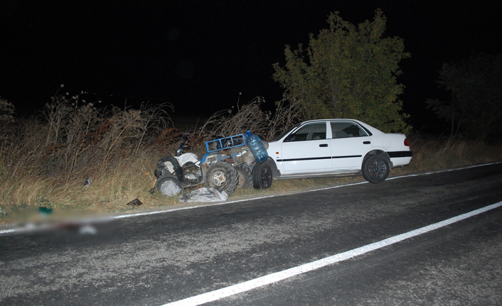 Otomobille çarpışan ATV sürücüsü ağır yaralandı