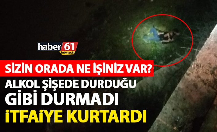 Trabzon’da alkollü şahısları itfaiye kurtardı