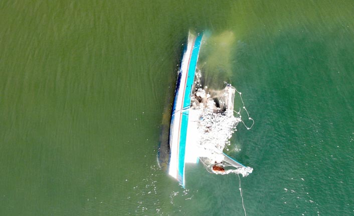 Batan kayık böyle görüntülendi