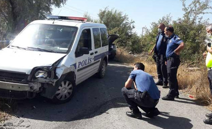 Babasının aracını kaçırdı, polis aracına çarptı