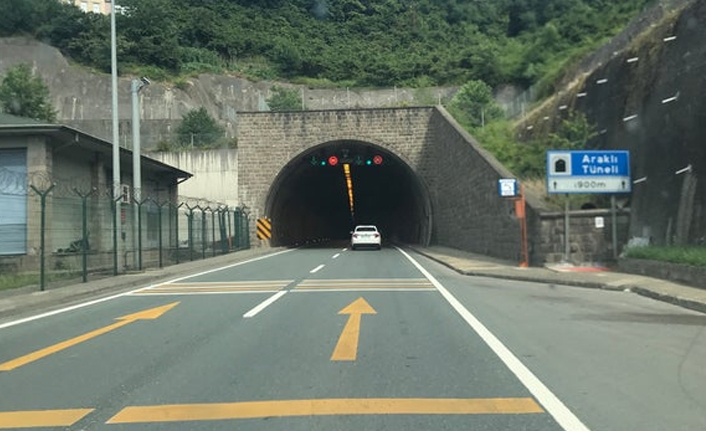 Araklı tünelinde çalışma 01.10.2020