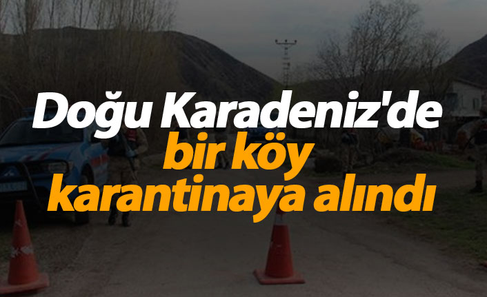 Doğu Karadeniz'de bir köy karantinaya alındı