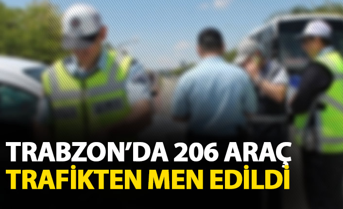 Tabzon’da 206 araç trafikten men edildi