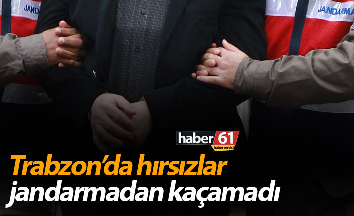 Trabzon’da hırsızlar jandarmadan kaçamadı