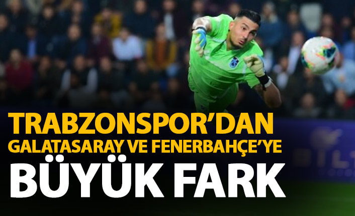 Trabzonspor'dan Galatasaray ve Fenerbahçe'ye büyük fark!