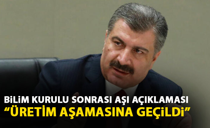 Bilim Kurulu sonrası flaş aşı açıklaması: Üretim aşamasına geçildi