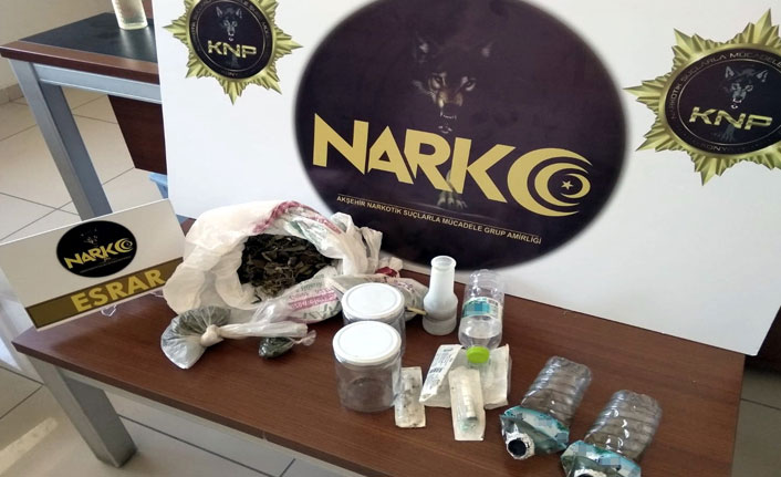 Akşehir’de esrar ele geçirildi