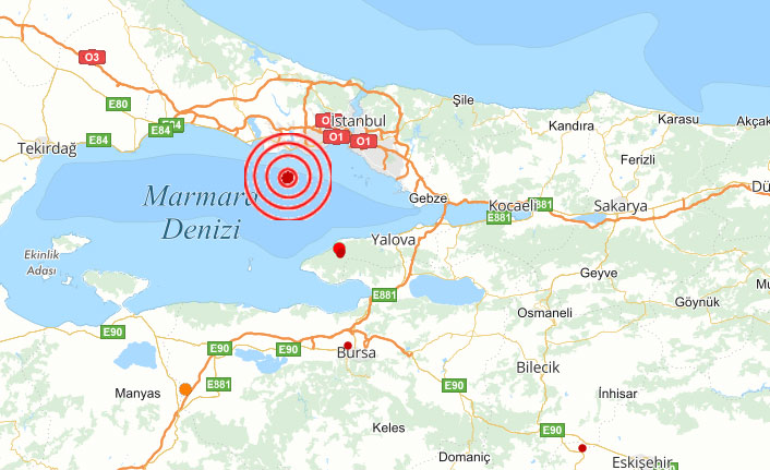 İstanbul'da 3,2 büyüklüğünde deprem!