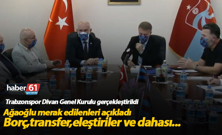 Trabzonspor Divan Genel Kurulu toplandı. 16 Ekim 2020