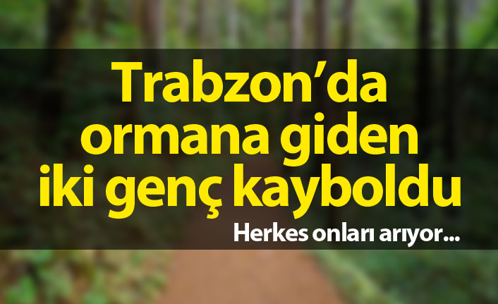 Trabzon'da 2 genç kayboldu!