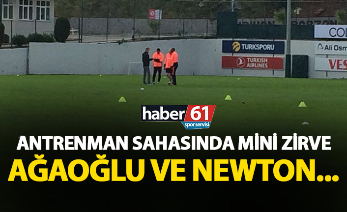 Trabzonspor'da antrenman sahasında mini zirve! Ağaoğlu ve Newton...