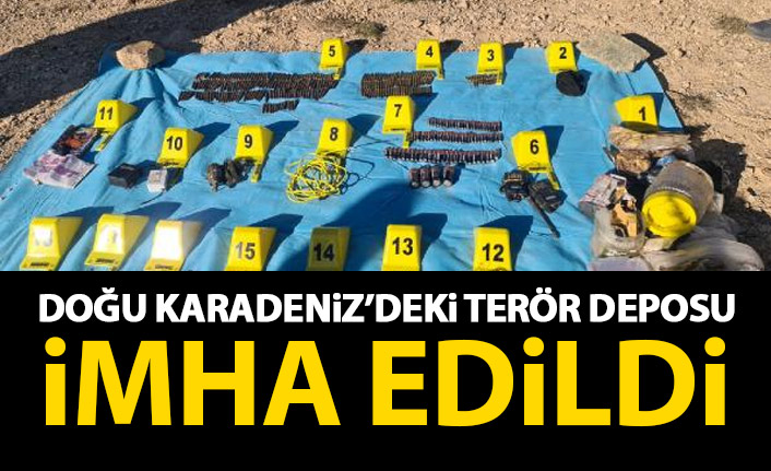 Doğu Karadeniz'de PKK'nın deposu imha edildi