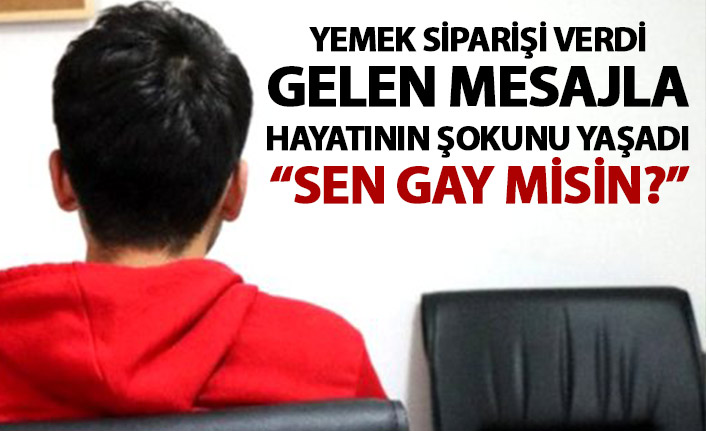 Yemek siparişi verdi gelen mesajla şok oldu: Sen gay misin?