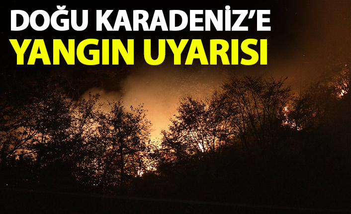 Doğu Karadeniz'e yangın uyarısı!