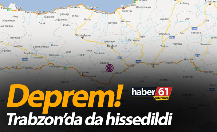 Erzincan'da deprem! Trabzon'da hissedildi