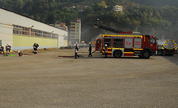 Trabzon'da gerçeğini aratmayan tatbikat