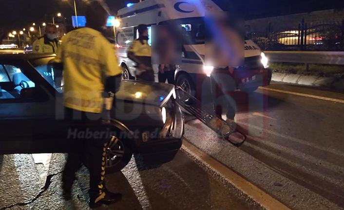 Trabzon’da film gibi olay! Polisten kaçtı ambulansa çarptı