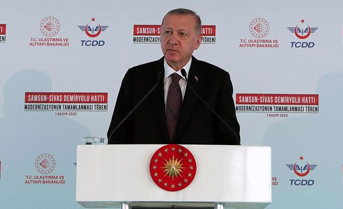 Cumhurbaşkanı Erdoğan: "Samsun-Sivas Demir Yolu Hattı..."
