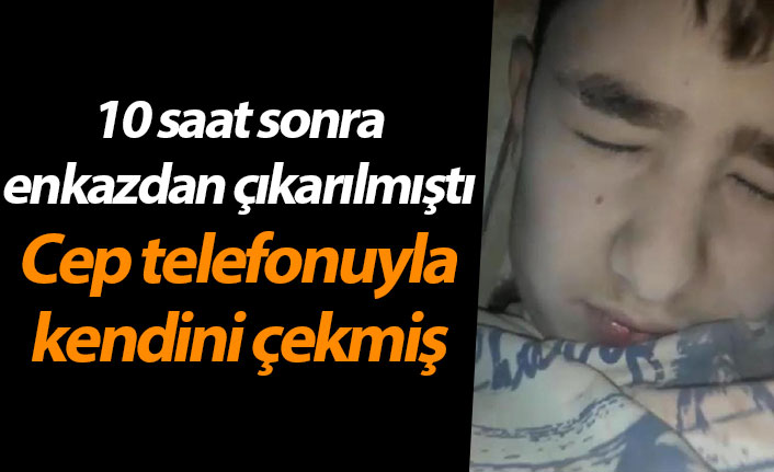 İzmir'deki depremden 10 saat sonra kurtarılan Günay enkaz altında görüntü çekmiş