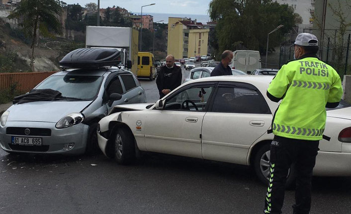 Trabzon Yenicuma Mahallesi’nde kaza: Islak zemin kazaya neden oldu