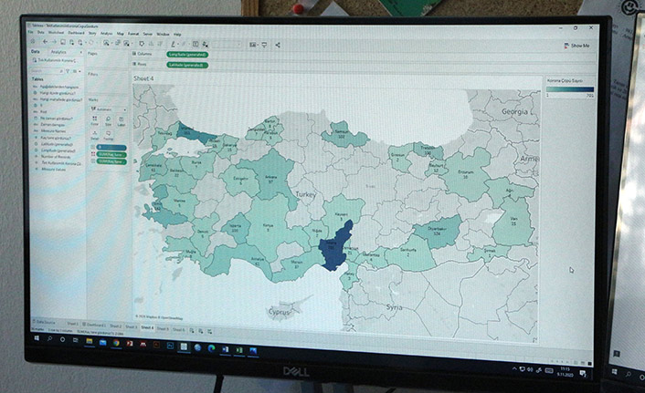 Salgında tıbbi atık kirliliğinin haritasını oluşturdu