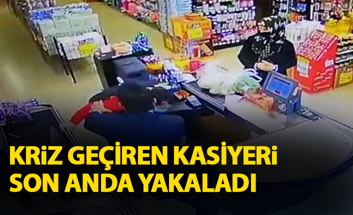 Trabzon'da kriz geçiren kasiyeri son anda yakaladı