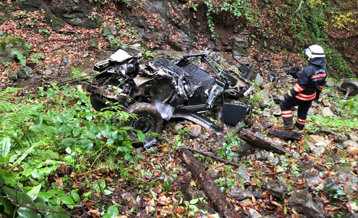 Trabzon'da kamyonet uçuruma yuvarlandı: 2 Yaralı