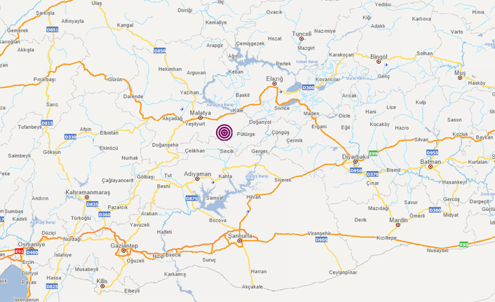 Malatya Pütürge’de 4.7 büyüklüğünde deprem meydana geldi