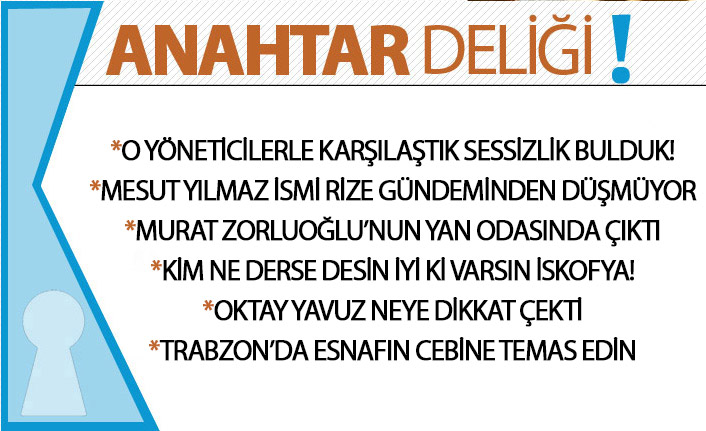 Anahtar deliği 02.12.2020 Trabzon’da sürpriz karşılaşma! Yöneticiler sessizliği seçti