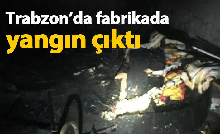 Trabzon'da fabrika yangını!