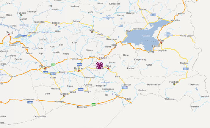 Siirt'te korkutan deprem