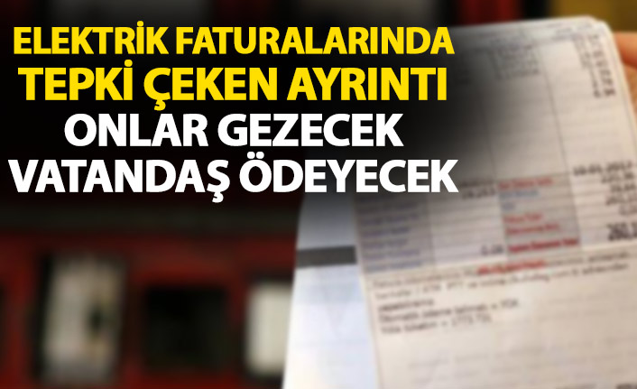 Elektrik faturalarında tepki çeken uygulama: Onlar gezecek vatandaş ödeyecek